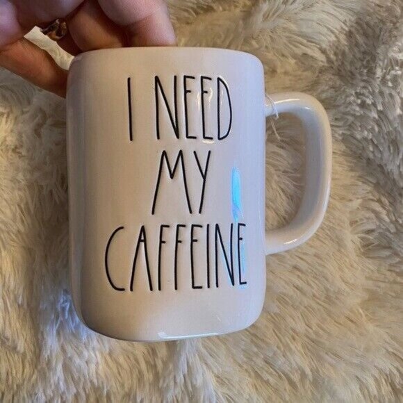 Rae‎ Dunn I need my caffeine! Coffee Cup - Picture 1 of 4